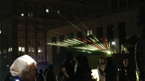 Party in Downtown LA Stock Footage 521132