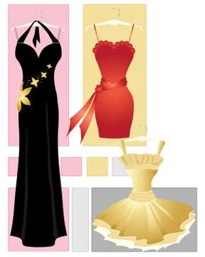 Party dresses Stock Illustration