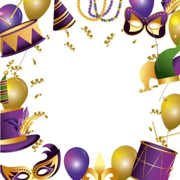 Party element cartoon Stock Illustration