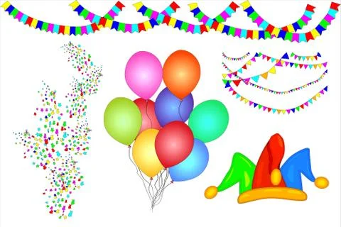 Party elements set. Stock Illustration