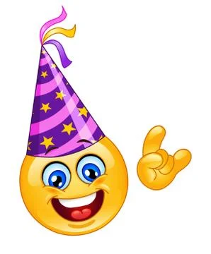 Party emoticon Illustrazione stock