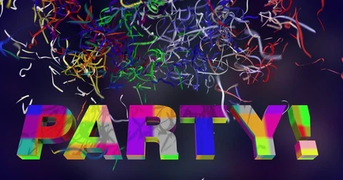 Party. Falling Ribbons with Alpha Channel Stock Footage 105293206