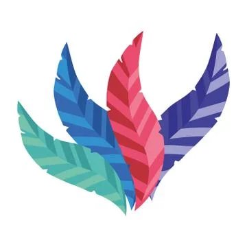 Party feathers decorative isolated Stockillustratie