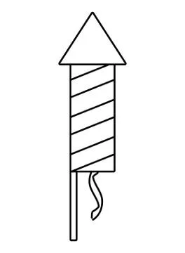 Party firecracker isolated icon Stock Illustration