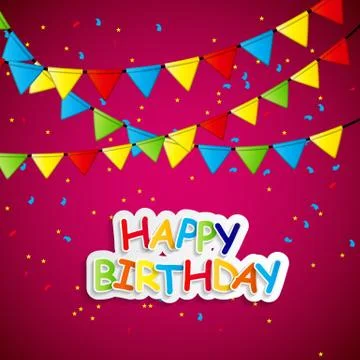 Party Flag Background Vector Illustration. EPS 10 Stock Illustration