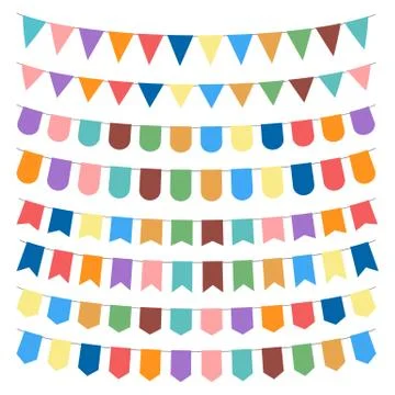 Party flag vector design illustration isolated on white background Stock Illustration