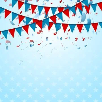 Party flags abstract USA background with confetti Party flags abstract USA... 写真素材