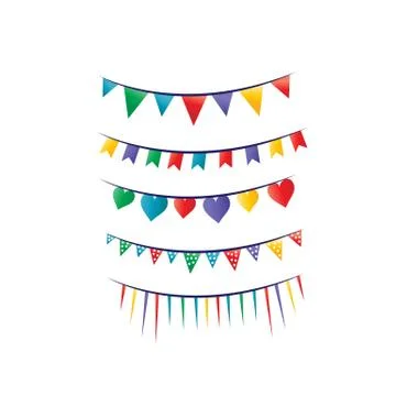 Party flags illustration Stock-Illustration