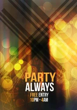 Party Flyer Background - Vector Illustration Stock Illustration