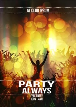 Party Flyer Background - Vector Illustration Stock Illustration