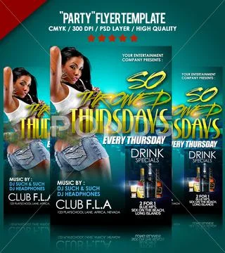 Party Flyer Template PSD 模板