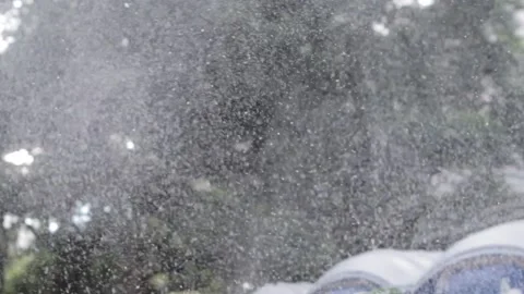 Party foam spread in the air Stock Footage 146333309