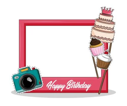 Party frame prop Stock Illustration