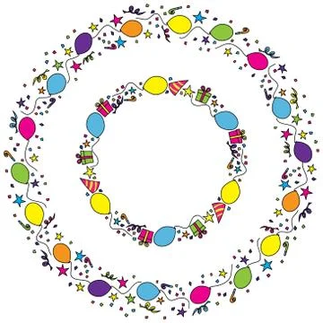 Party frames Stock Illustration
