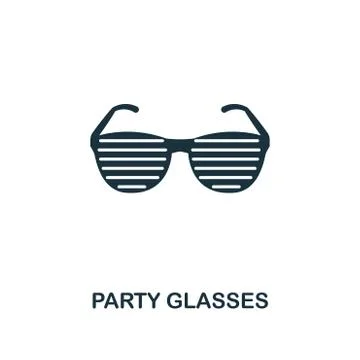 Party Glasses creative icon. Simple element illustration. Party Glasses concept Stock Illustration