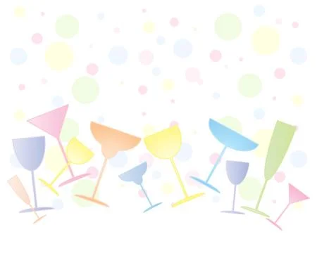 Party glasses Stock Illustration