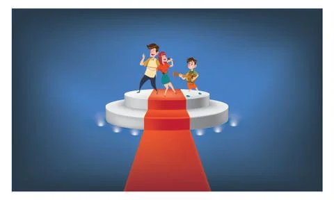 Party is going on Dance floor Stock Illustration