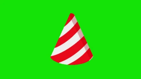 Party hat animation on green screen Vídeos de archivo 328961912