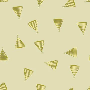 Party hat cap glyph vector seamless pattern イラスト素材