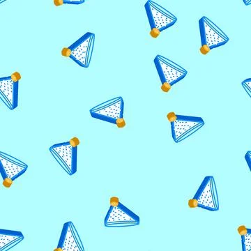 Party hat cap isometric icon seamless pattern イラスト素材