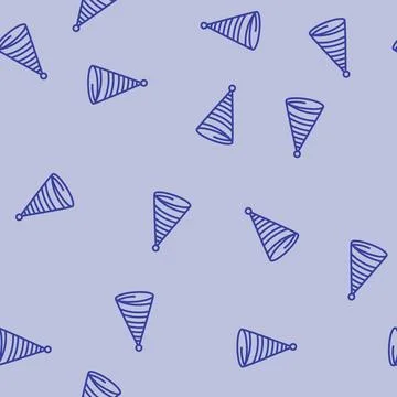 Party hat cap line seamless pattern Illustrazione stock