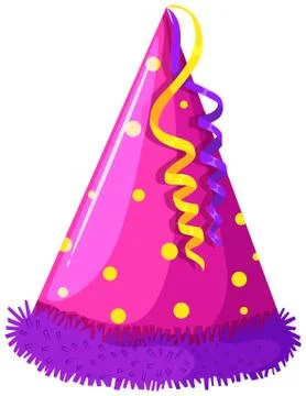 Party hat with decoration Stock Illustration