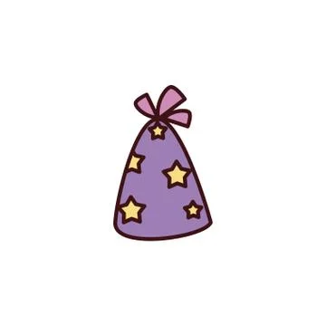 Party hat decorative on white background Stock Illustration