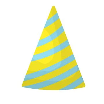 Party hat flat icon. Isolated on white background. Stock Illustration