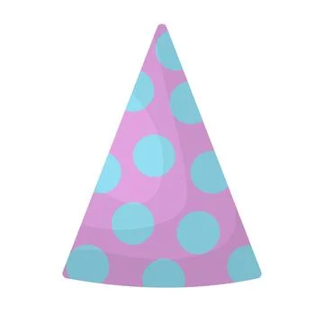 Party hat flat icon. Isolated on white background. Stock Illustration