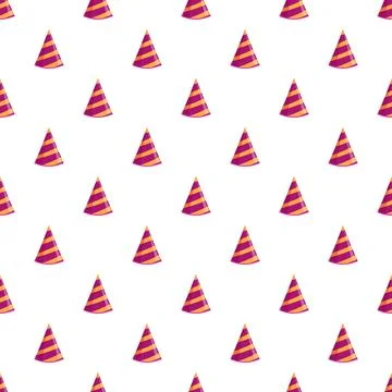 Party hat seamless pattern celebrating festive moments Stock Illustration