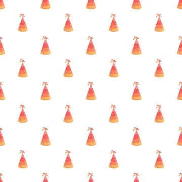 Party hat seamless pattern for festive celebration background 스톡 일러스트