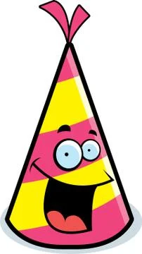 Party Hat Smiling Stock Illustration
