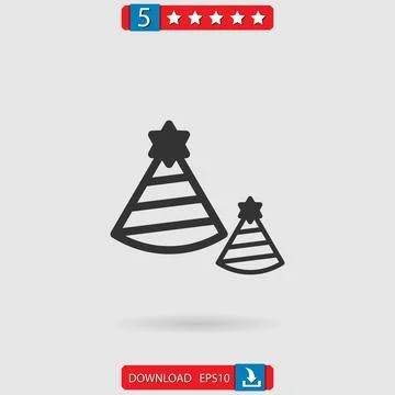 Party hat vector icon Illustrazione stock