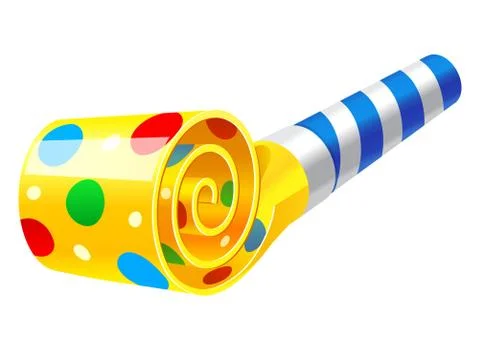 Party Horn Blower Stock Illustration
