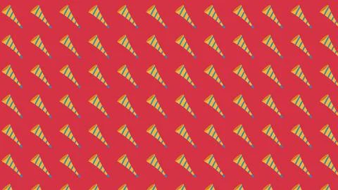 Party horn seamless pattern vector design Illustrazione stock