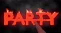 Party hot text brand branding iron metal flaming heat flames overlay 4K 4k or 4k+ Resolution