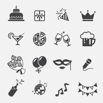 Party icon Stock Illustration