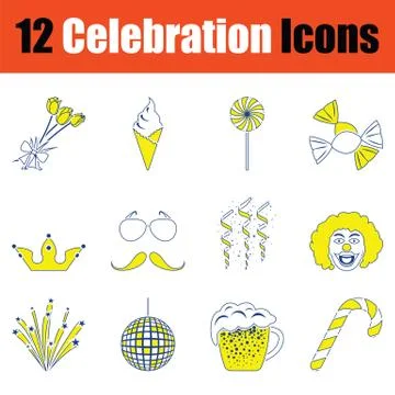 Party icon set Stock Illustration
