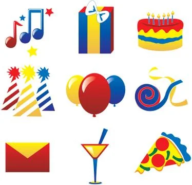Party Icons Stock Illustration