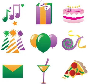 Party Icons Stock Illustration