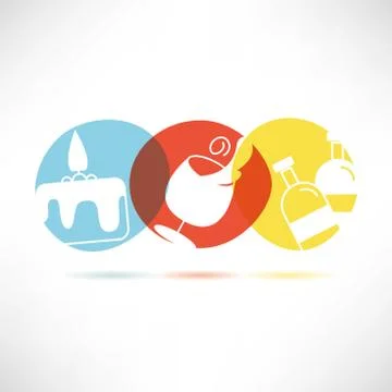 Party icons Stock Illustration