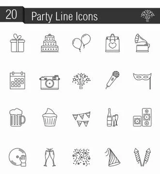 Party Icons 스톡 일러스트