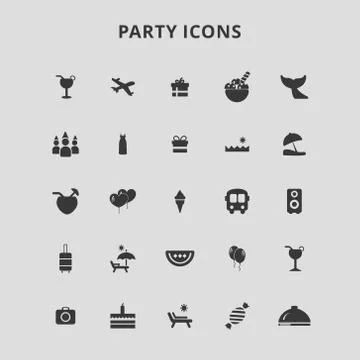 Party Icons 스톡 일러스트