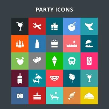 Party Icons 스톡 일러스트