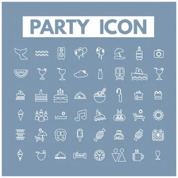 Party Icons Stock Illustration