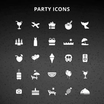 Party Icons 스톡 일러스트