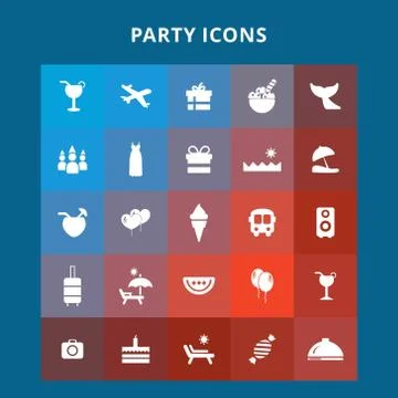 Party Icons Stock Illustration