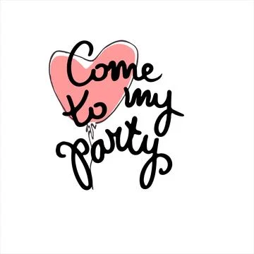 Party invitation on behalf of a tween or teenage girl for social media, ema.. Stock Illustration