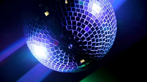 Party lights mirror disco ball. Stock Footage 97735736