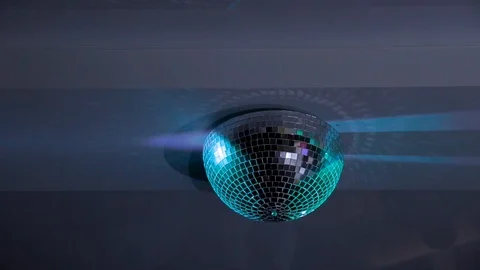 Party lights mirror disco ball. Stock Footage 103050058